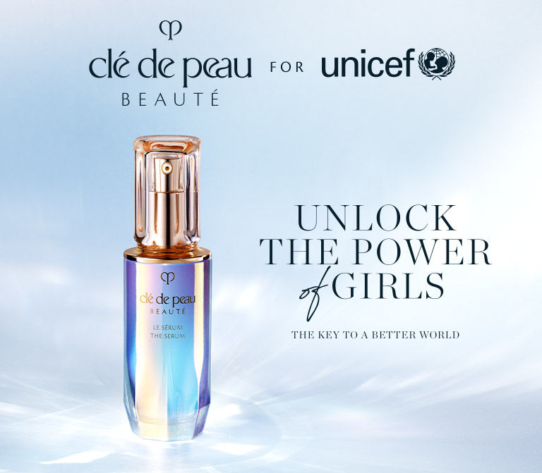 Clé de Peau Beauté for UNICEF. For every purchase of The Serum, a donation will be made to UNICEF.
