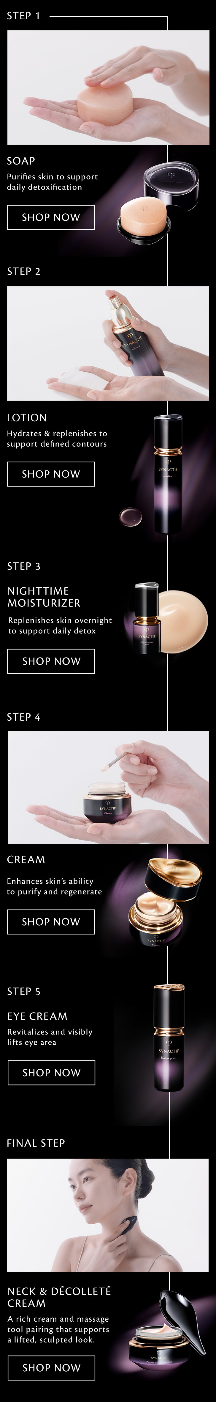 Synactif night regimen products