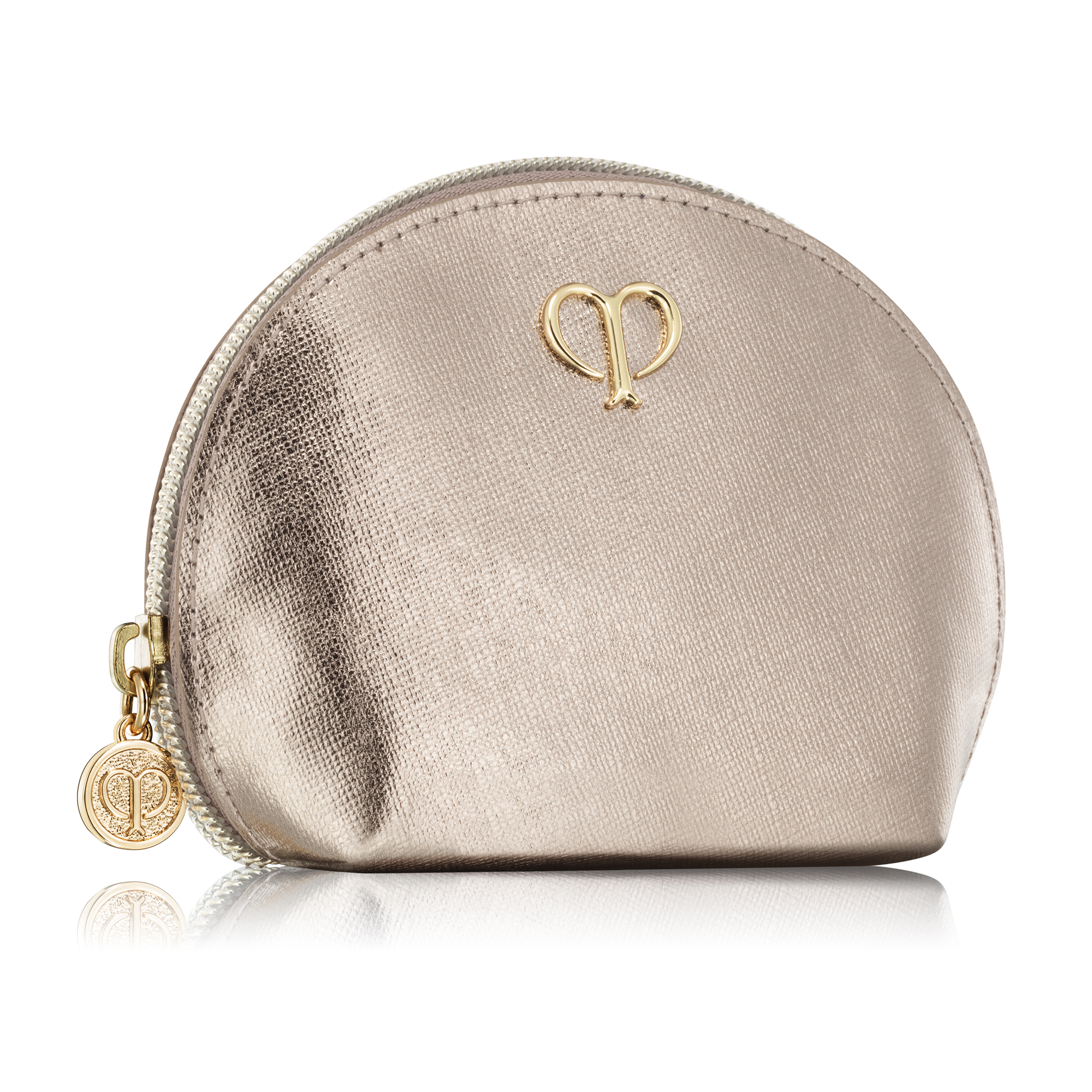 clé de peau ミニサイズのノベルティ Gold Mini Round Pouch